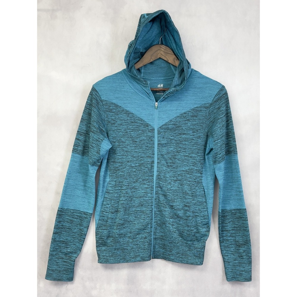 HM Sport Full Zip Hoodie Women Small Space Dye Stretch‎ Athleisure Fitness Yoga